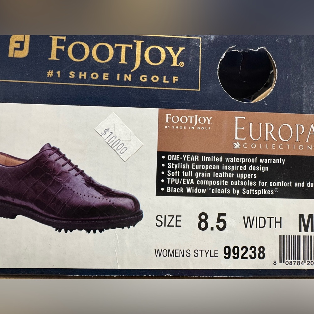FootJoy Dark Brown Crocodile Pattern Oxfords Women’s 8.5 Golf ⛳️